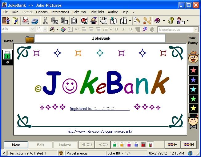 JokeBank  7.0.0 software screenshot
