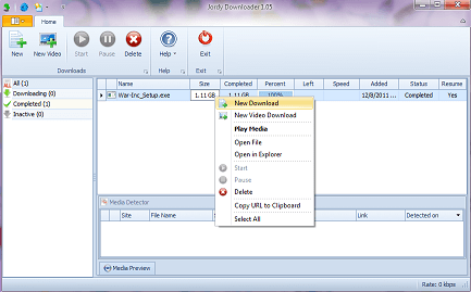 Jordy Downloader 1.1.2.1 software screenshot
