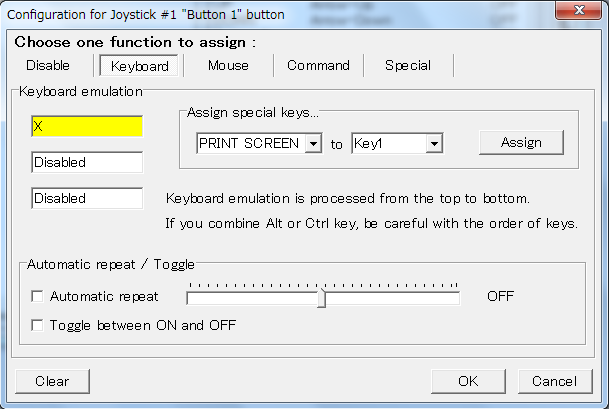 JoyToKey 5.9 software screenshot