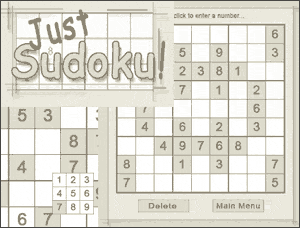 Just Sudoku 1.0 software screenshot