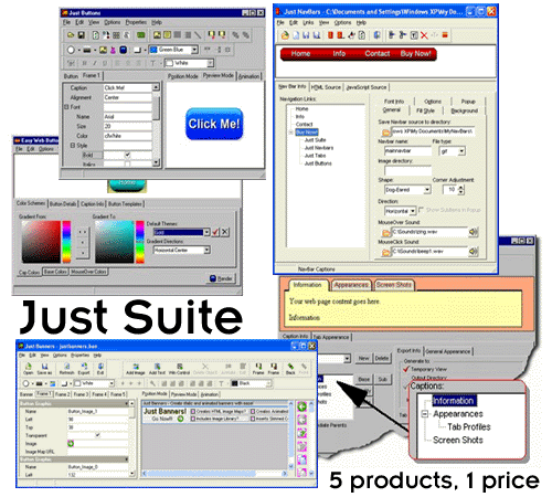 Just Suite 1.1 software screenshot