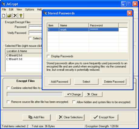 JvCrypt 1.0 software screenshot