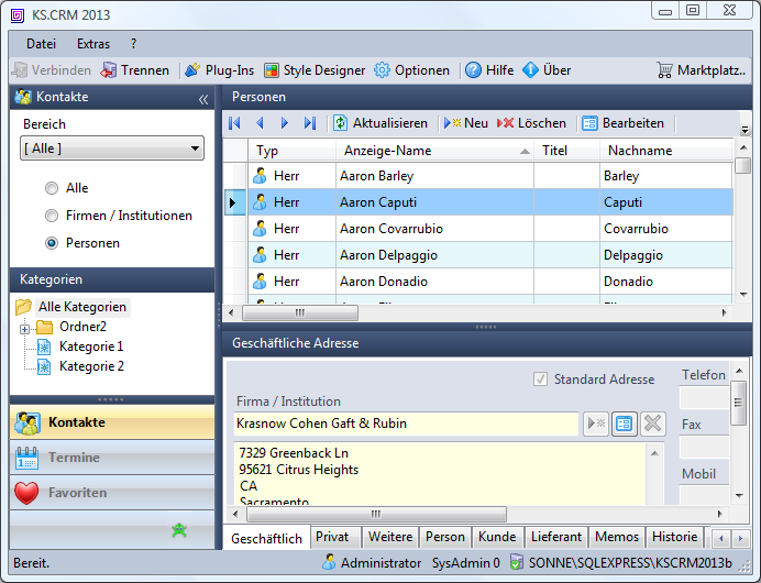 KS.CRM 2013 1.6.3 software screenshot