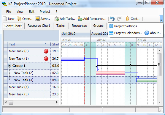 KS-ProjectPlanner 2014 4.0.4 software screenshot