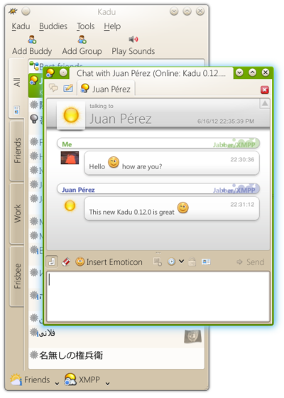 Kadu 4.3 software screenshot