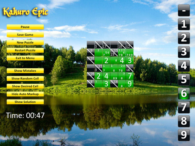Kakuro Epic 3.61 software screenshot