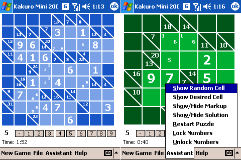 Kakuro Mini 2.89 software screenshot