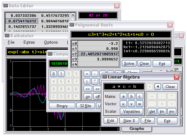 Kalkulator 2.41 software screenshot
