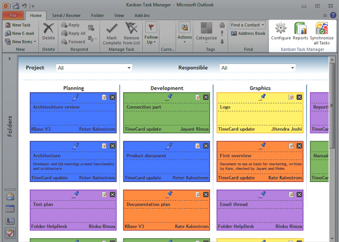 Kanban Task Manager for Outlook 1.0.77 software screenshot