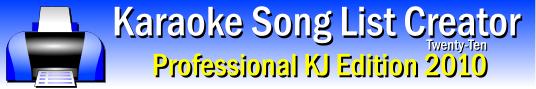 Karaoke Song List Creator Free Edition 2012 software screenshot