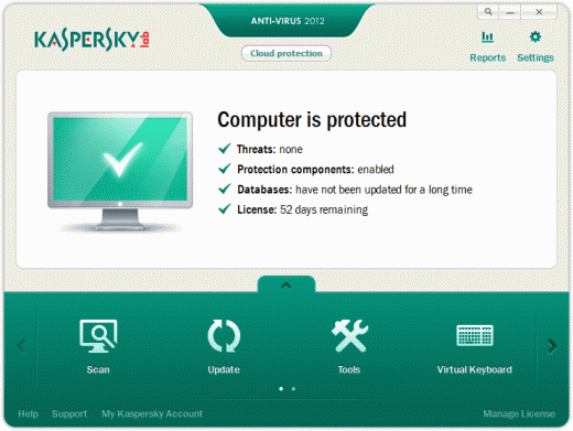 Kaspersky Anti-Virus 18.0.0.405 software screenshot