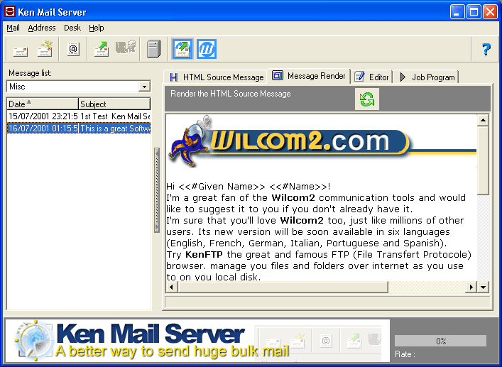 Ken Mail Server 3.0 software screenshot