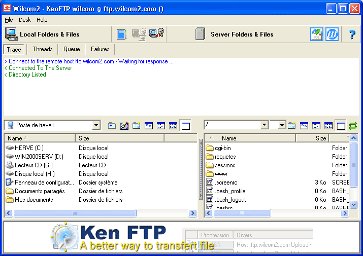 KenFTP 5.0 software screenshot