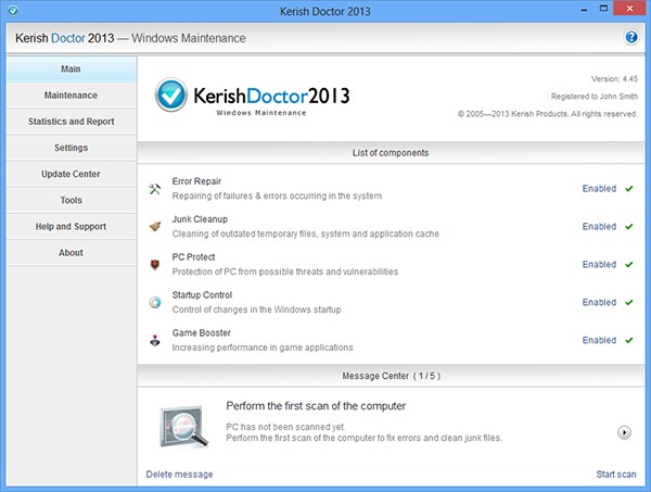 Kerish Doctor 2016 4.60 software screenshot