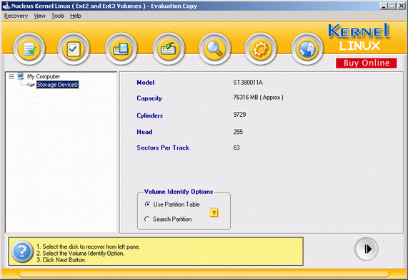 Kernel Linux - Data Recovery Software 4.02 software screenshot