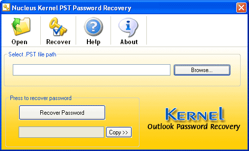 Kernel Outlook Password Recovery Software 10.08.01 software screenshot