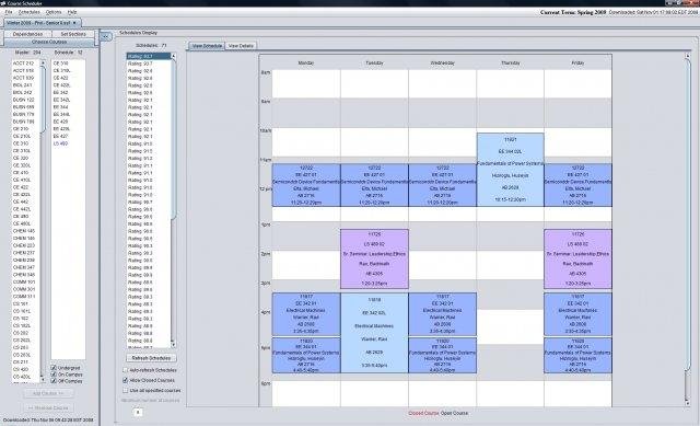 Kettering Course Scheduler 4.12.8.1586 software screenshot