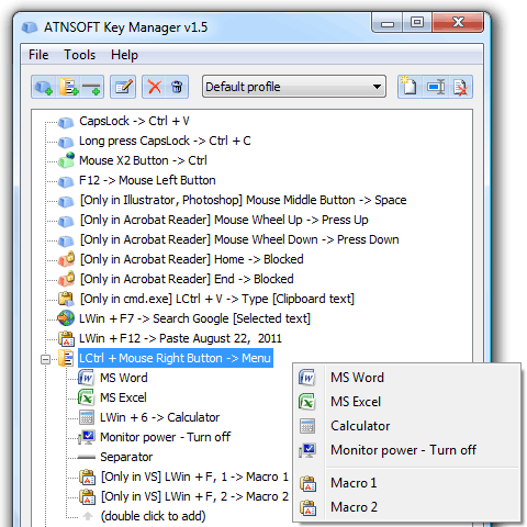 KeyManager 1.10.330 software screenshot