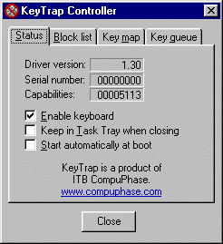 KeyTrap 1.2.2 software screenshot