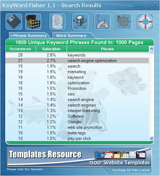 Keyword Fisher 2.2.0 software screenshot