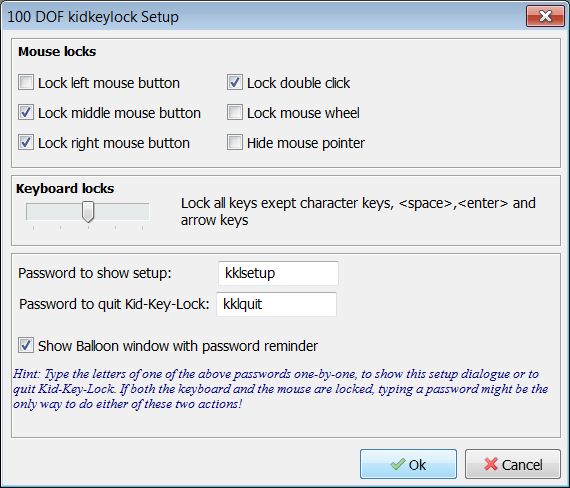 Kid-Key-Lock 2.2 software screenshot