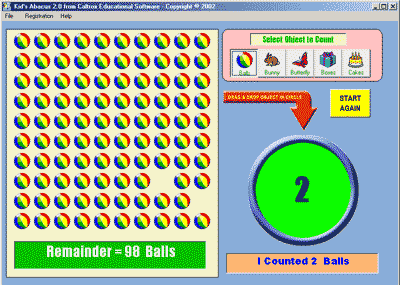 Kids Abacus 2.0 software screenshot