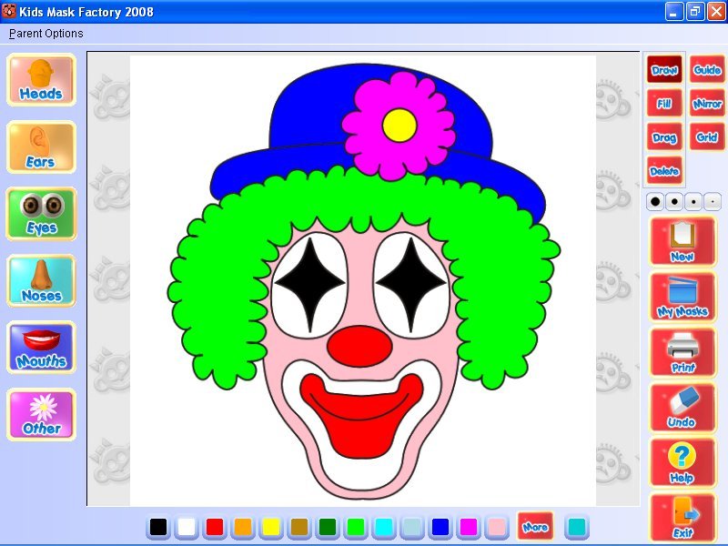 Kids Mask Factory 2008 1.2.5 software screenshot