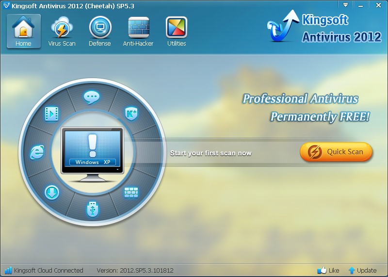 Kingsoft Antivirus 2012 SP5.4 software screenshot