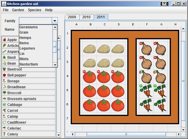 Kitchen garden aid 1.8.1 software screenshot