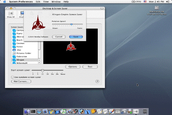 Klingon Screen Saver 1.0 software screenshot