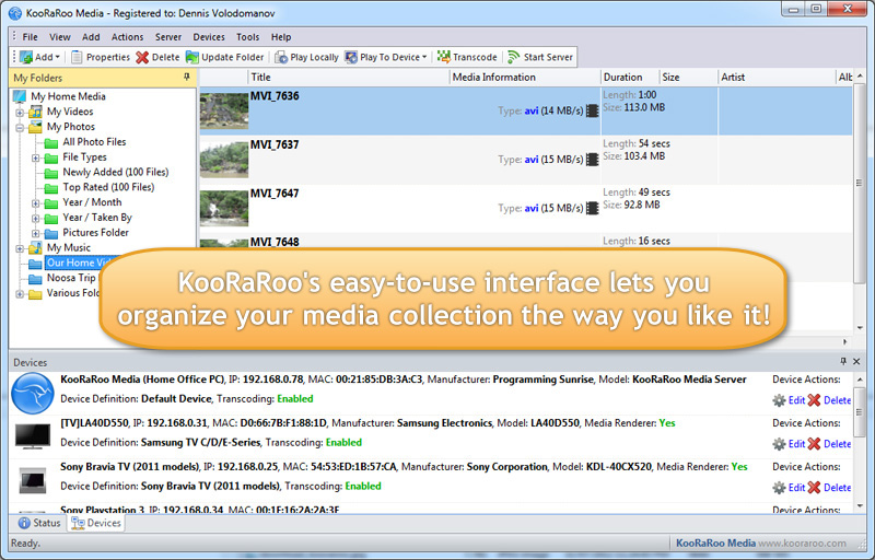 KooRaRoo Media Free 1.6.3 software screenshot