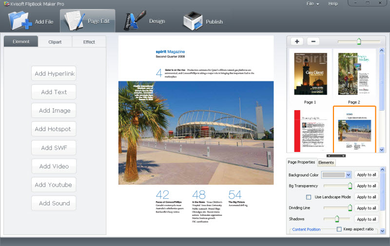 Kvisoft FlipBook Maker Pro 4.3.3 software screenshot
