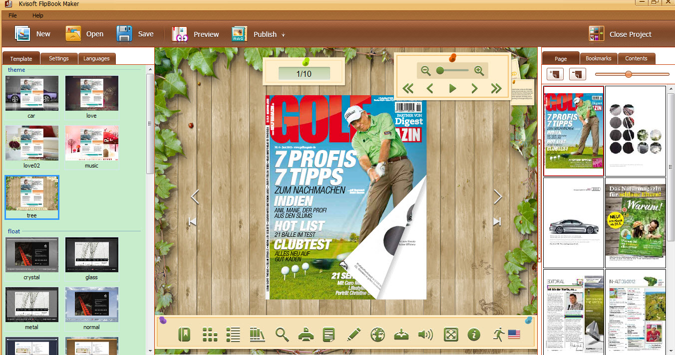 Kvisoft FlipBook Maker 4.3.3 software screenshot