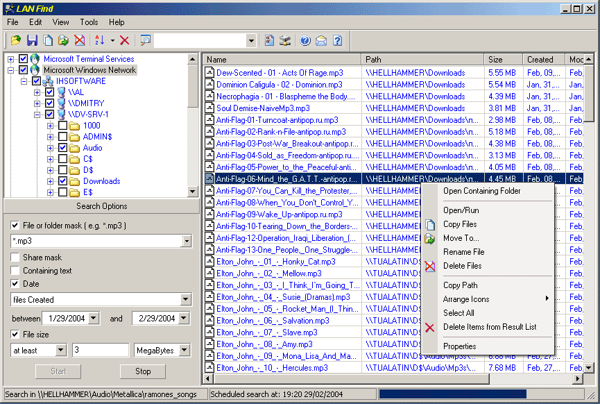LAN Find 3.1 software screenshot