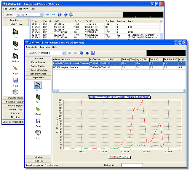 LANView 3.1.0 software screenshot