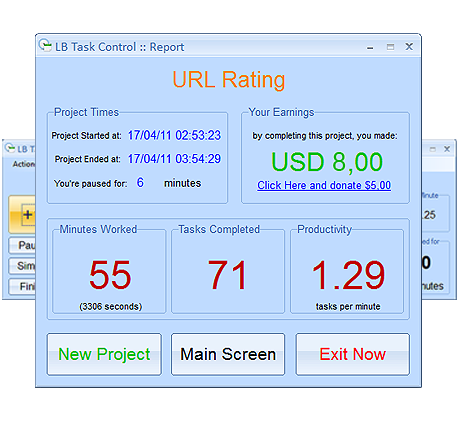 LB Task Control 6.7.0.0 software screenshot