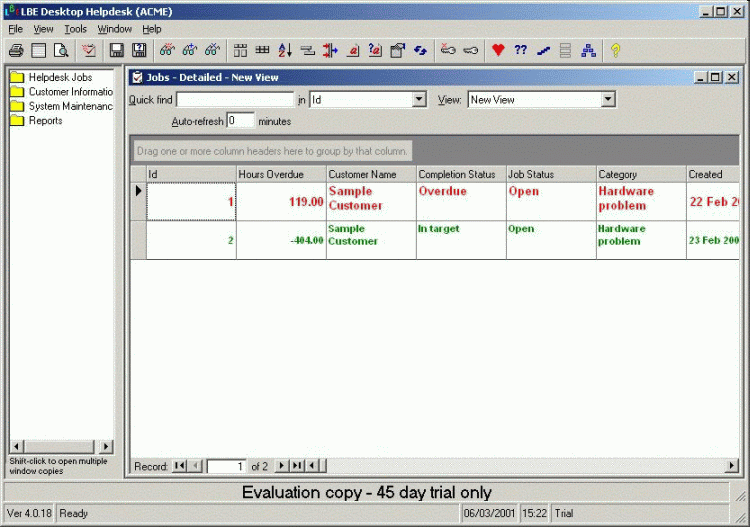 LBE Desktop Helpdesk 4.0.188 software screenshot