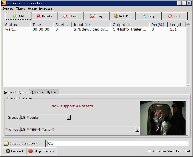 LG Video Converter 2.0.1 software screenshot
