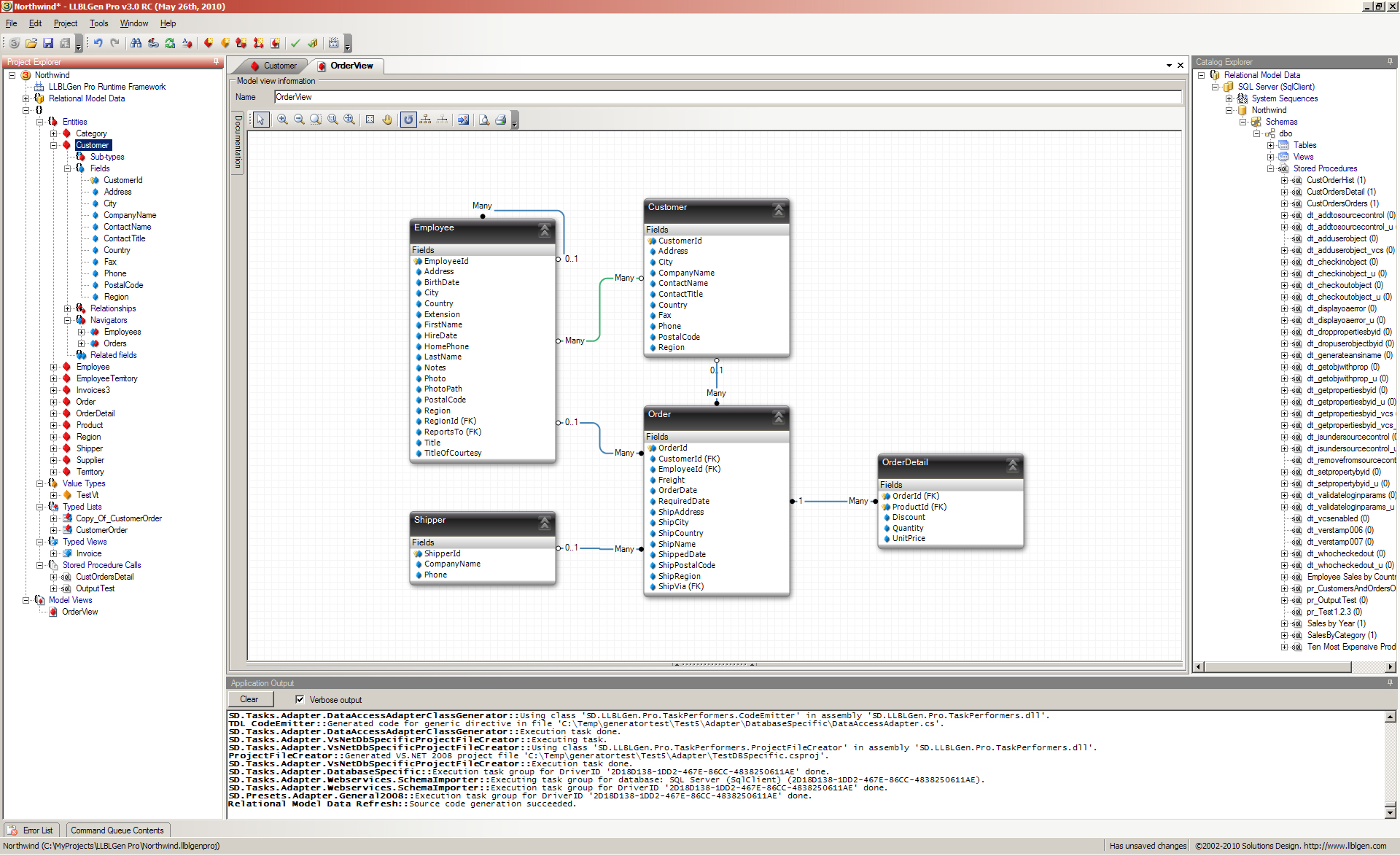 LLBLGen Pro 3.0 software screenshot