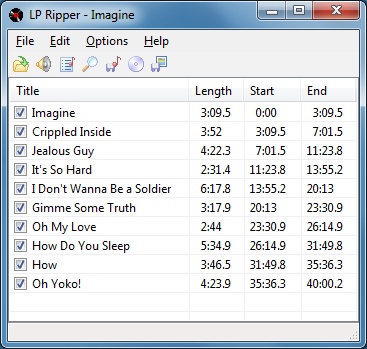 LP Ripper 10.1 software screenshot