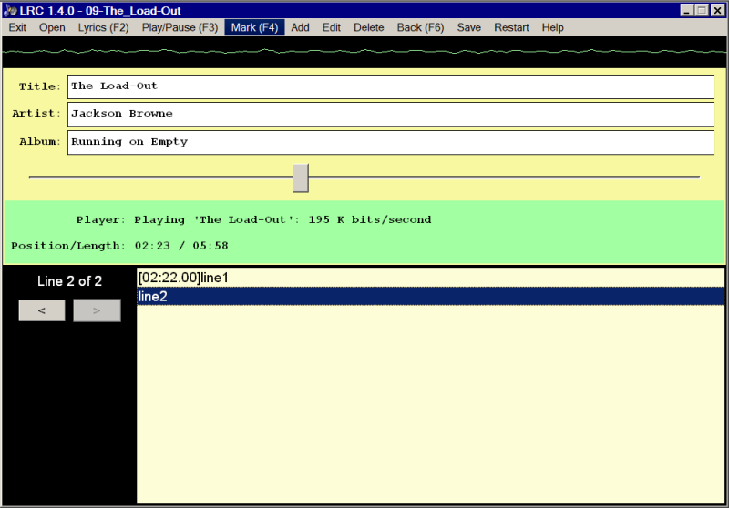 LRC 1.4.3 software screenshot