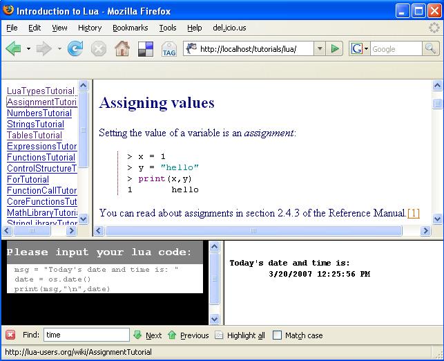 LSP tutorial 1.0 software screenshot