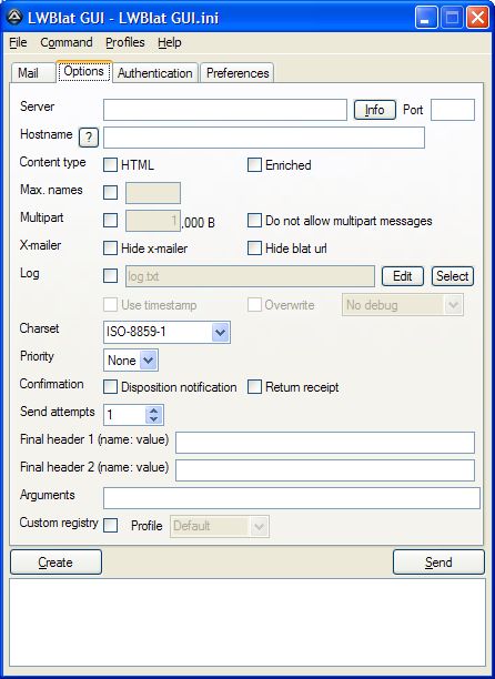LWBlat GUI 1.3 software screenshot