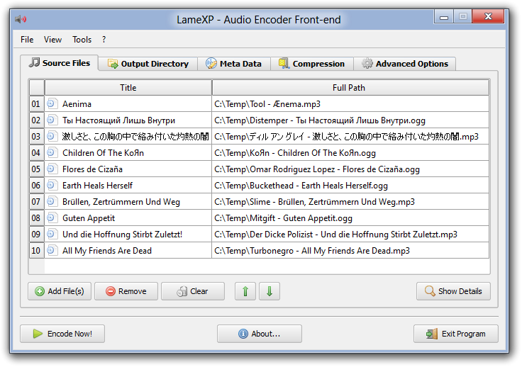 LameXP 4.12.1818.1 software screenshot