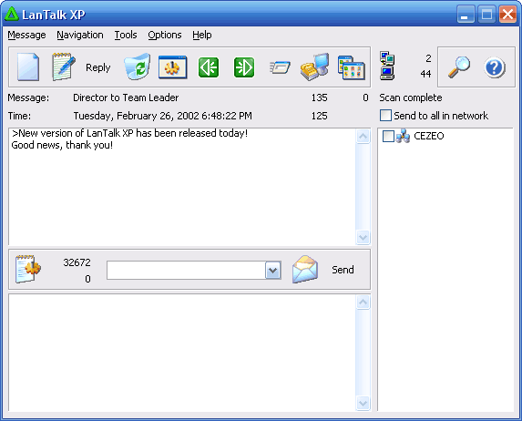 LanTalk XP 2.93.7455 software screenshot