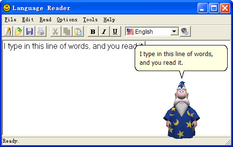 Language Reader 2.01 software screenshot