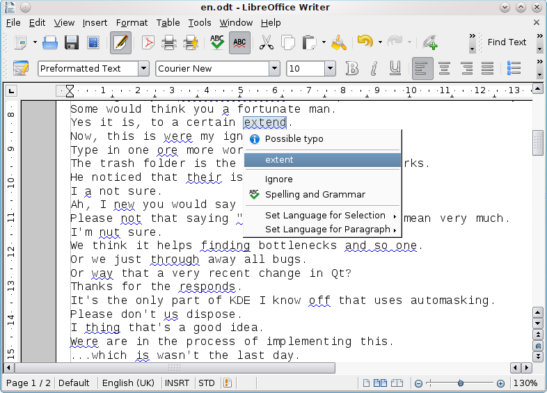 LanguageTool 3.8 software screenshot