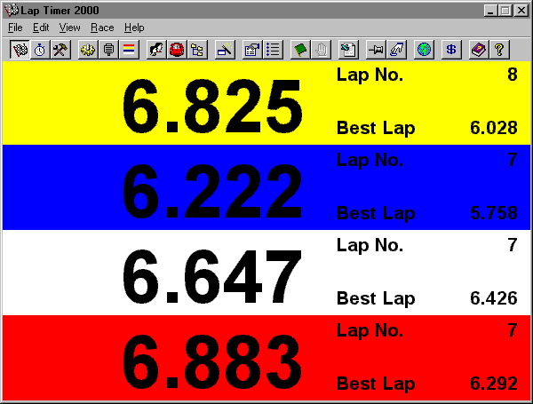 Lap Timer 2000 6.1 software screenshot