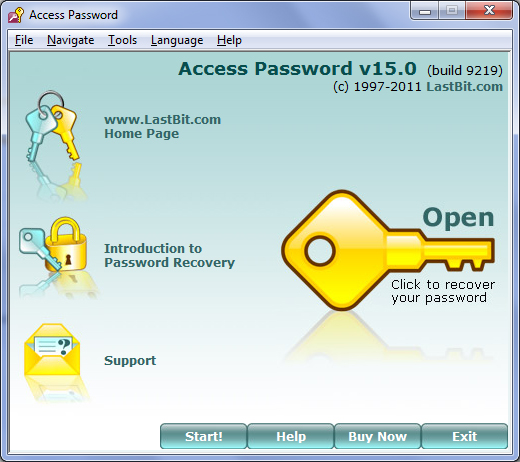 Access Password 17.0.9422 software screenshot