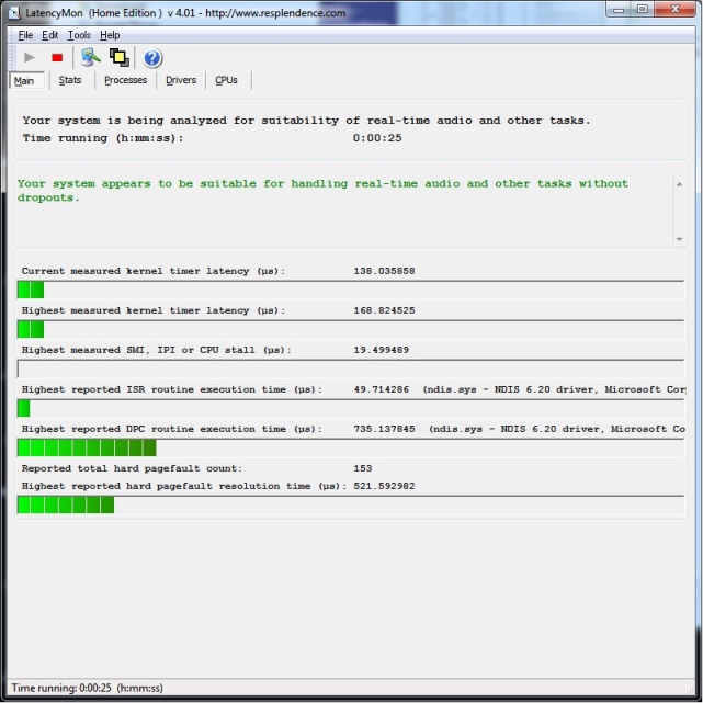 LatencyMon 6.50.650.30721 software screenshot